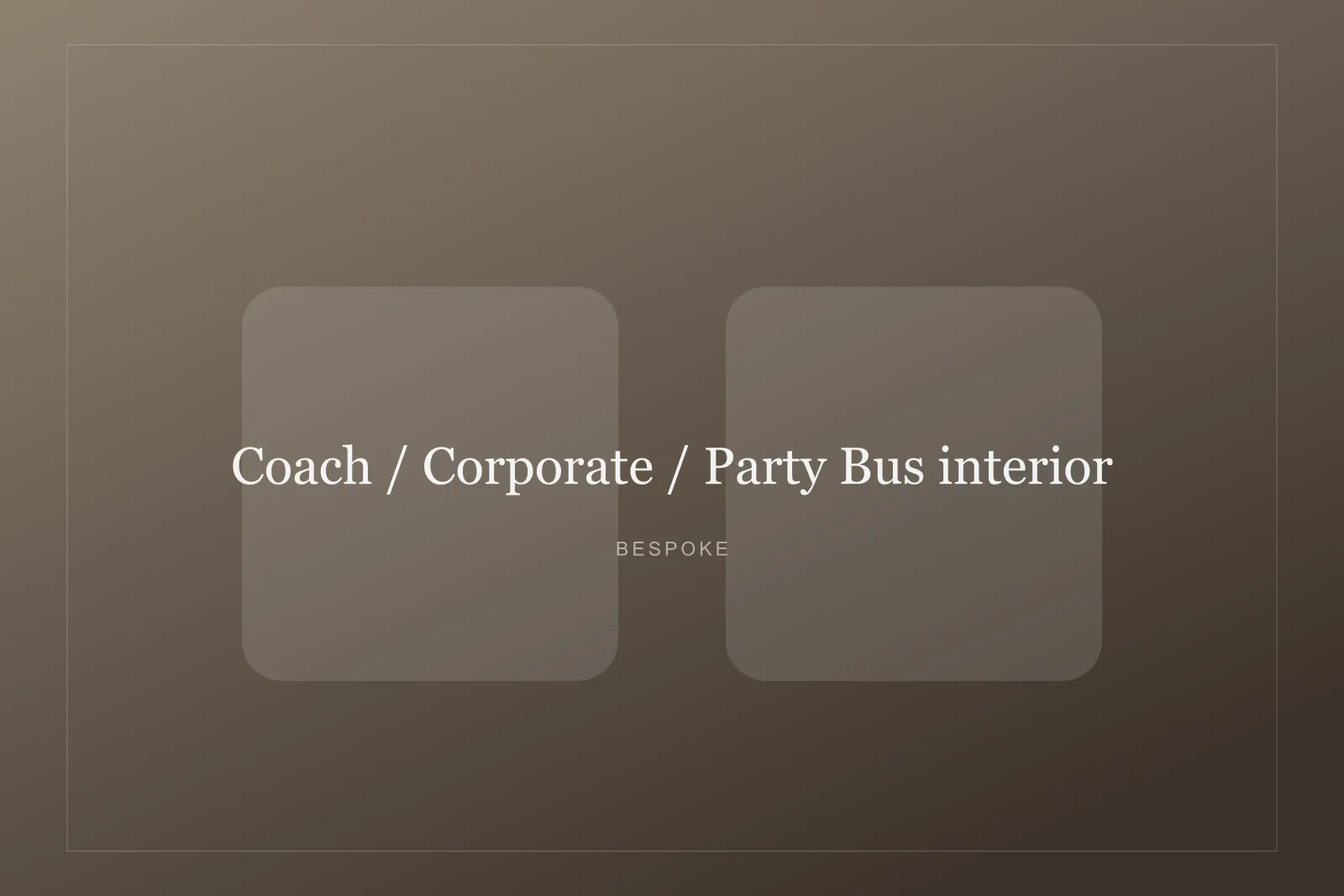 Interior of the Coach / Corporate / Party Bus, rear passenger cabin